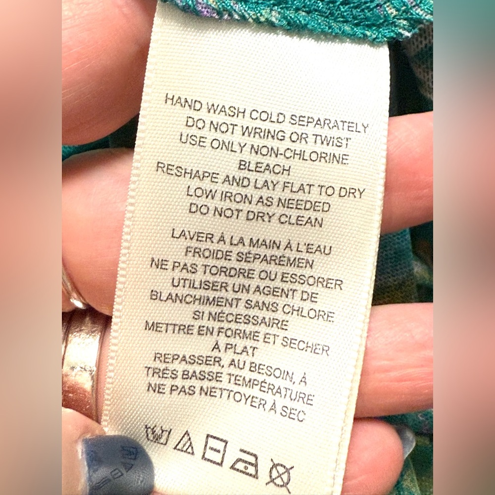 Free People Up For Anything Green Floral Blouse - Picture 6 of 7